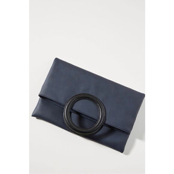 Anthropologie Handbags - NEW Anthropologie Tabitha Foldover Ring Handle Crossbody Magnetic Purse Clutch